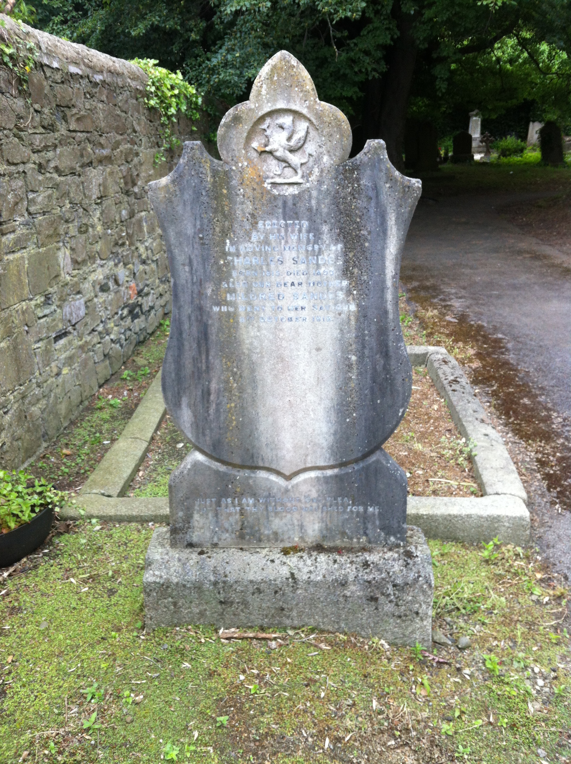 Headstone of Charles Sandes and Mildred Brown