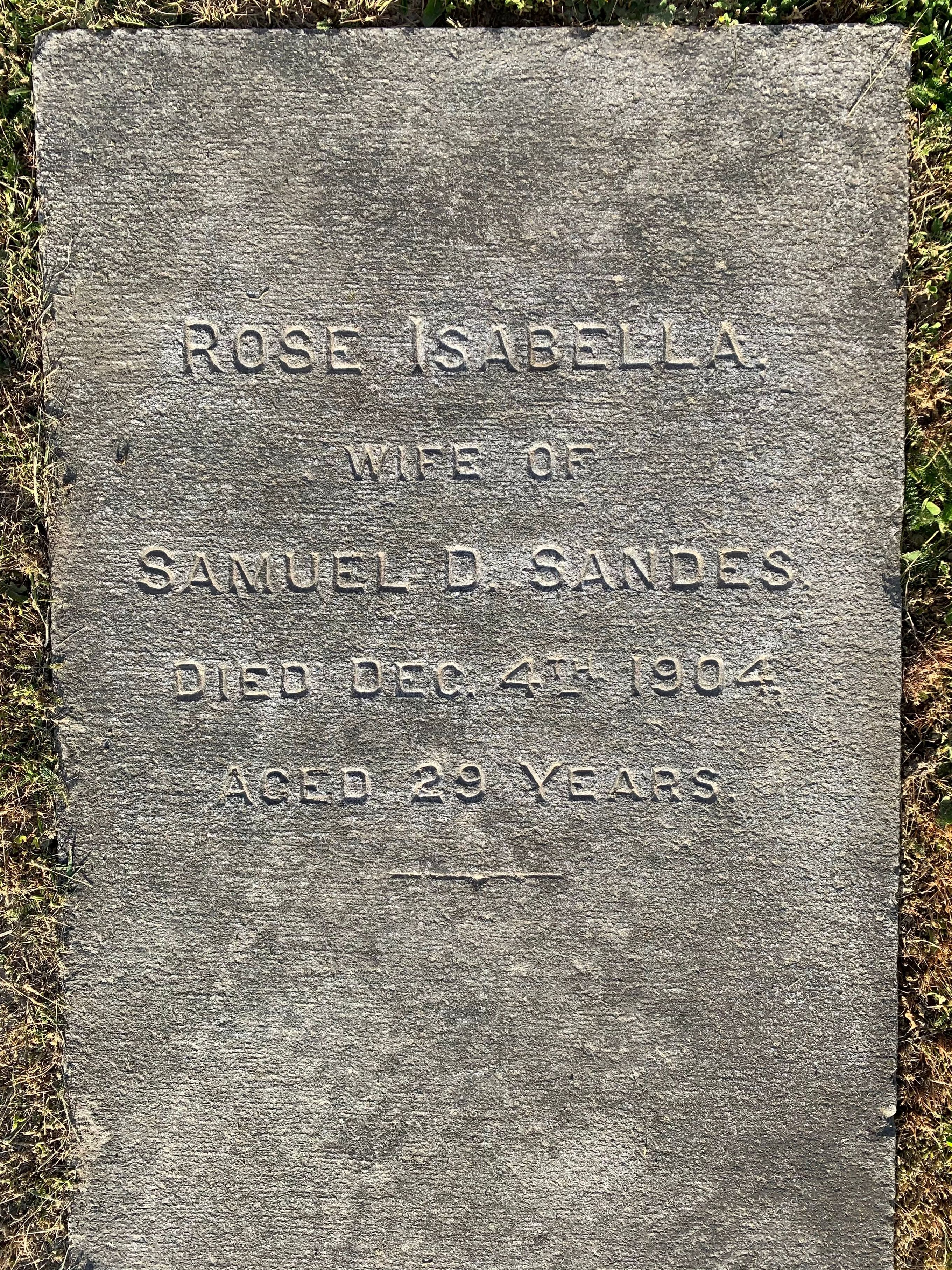 Headstone - Rose Isabella Allison